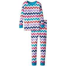 New Jammies 100 Organic Cotton PJ 2 Piece Chevron Girls 2T