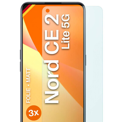 3x Schutzfolie Matt für OnePlus Nord CE 2 Lite 5G Displayschutz Dünn Anti Reflex