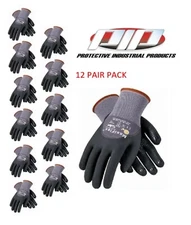 12 34-875 MaxiFlex Ultimate Foam Palm Grip Nitrile Coated PROTECTIVE WORK GLOVES
