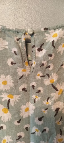 Monteau Los Angeles Kleid gesmokt Leinen Damen große Blumen Taschen - Bild 6 von 14