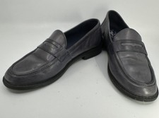 Cole Haan Pinch Womens Grey blue Leather Loafers Sz 10B Pre-owned