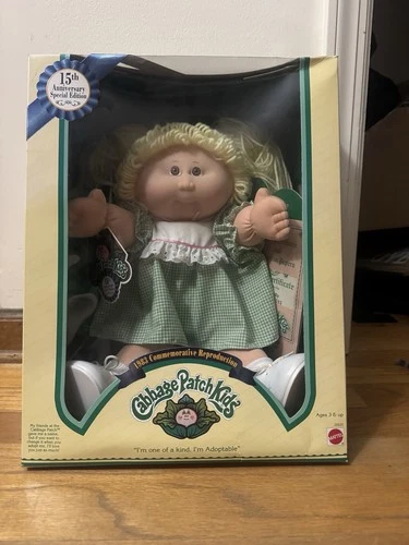 1998 Cabbage Patch Kids 15th Anniversary Special Edition Doll NIB Blonde
