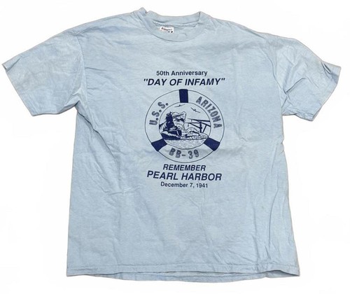 Vintage 1991 Pearl Harbor Atomic Bomb T-Shirt Single Stitch Deadstock Hanes XL - Picture 2 of 8