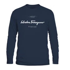 NEW Salvatore Ferragamo Unisex Logo Classic Vintage Trending Long Sleeve