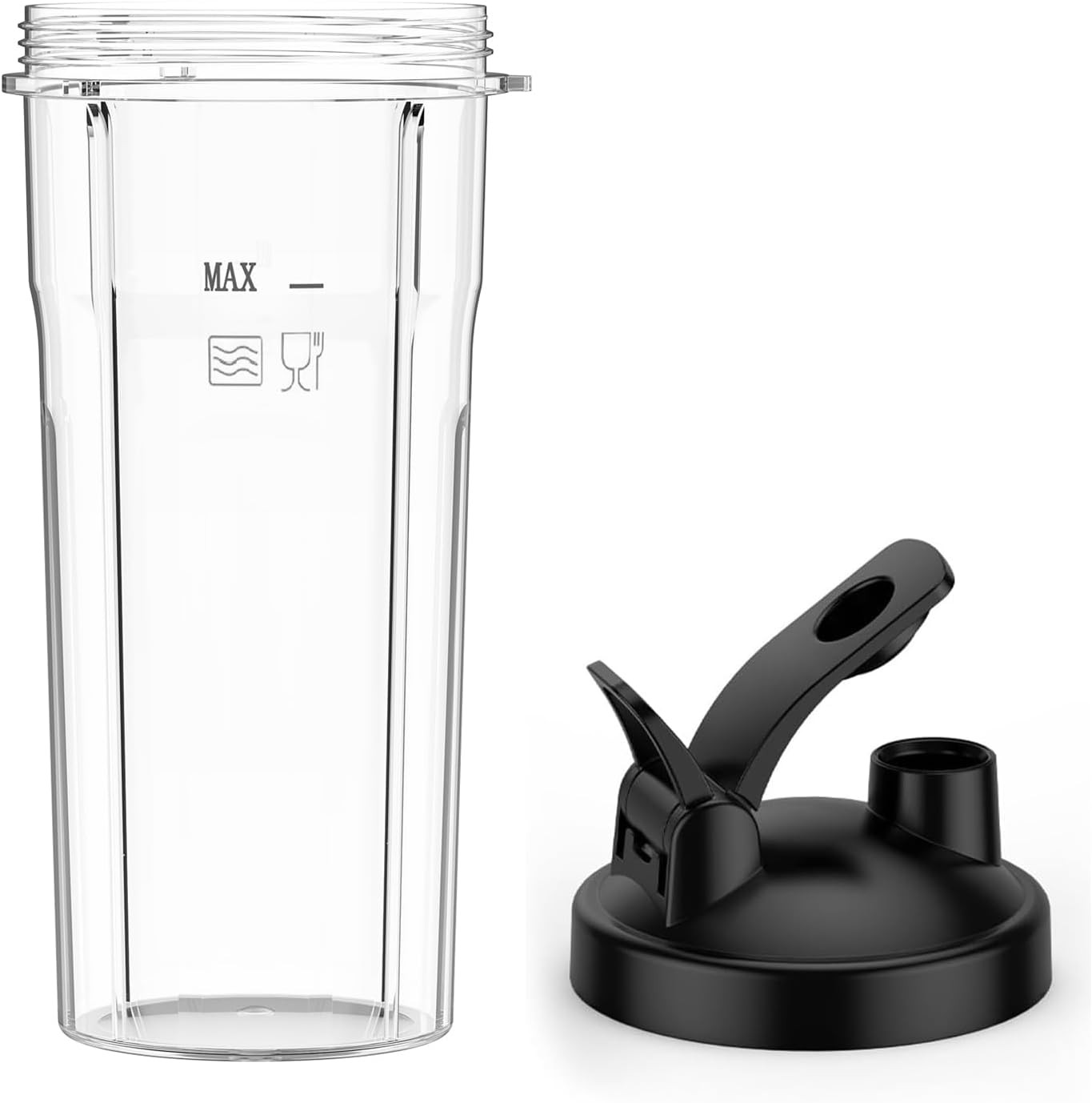 22Oz / 650ml Blender Big Cups Replacement with Drinking 22oz Tall Cup, White USA
