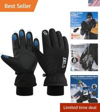Brand New Waterproof Winter Ski Gloves for Men and Women - Large, Black