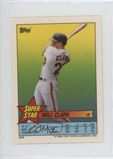 1989 Topps Super Star Sticker Back Cards Will Clark Brett Butler Tom Henke 7j0