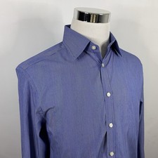 Charles Tyrwhitt 16 33 Extra Slim Fit Dress Shirt Blue White Striped French Cuff