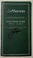 JACK NICKLAUS AUTOGRAPHED MASTERS SPECTATOR GUIDE APRIL 4-10, 2022