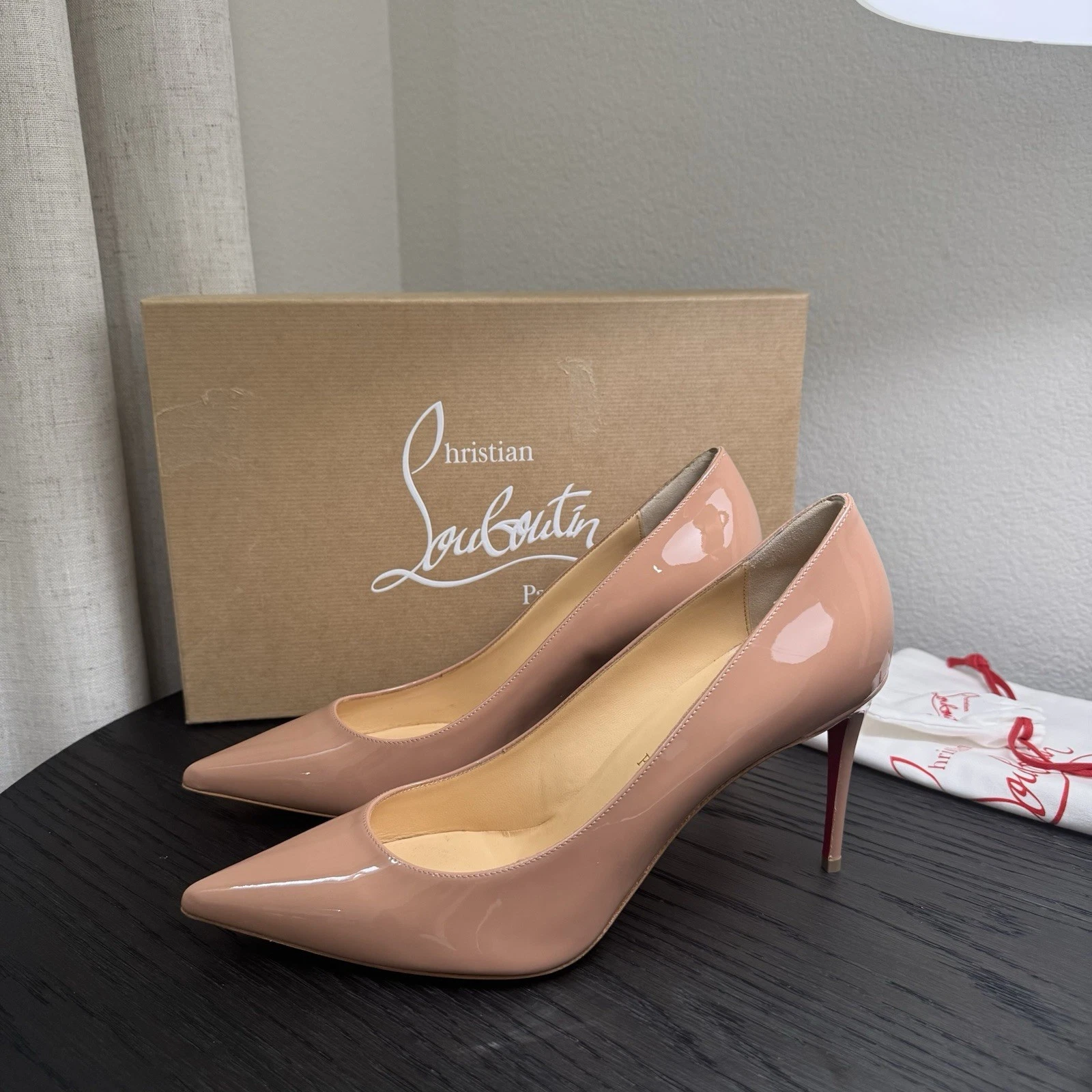 Christian Louboutin — Christian Louboutin Kate 85 Pumps Patent Nude 40