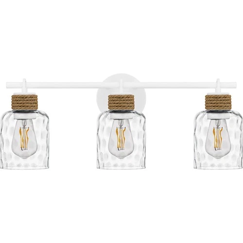 Matte White  Bathroom Vanity Light from the Baltic Collection - Picture 2 of 5