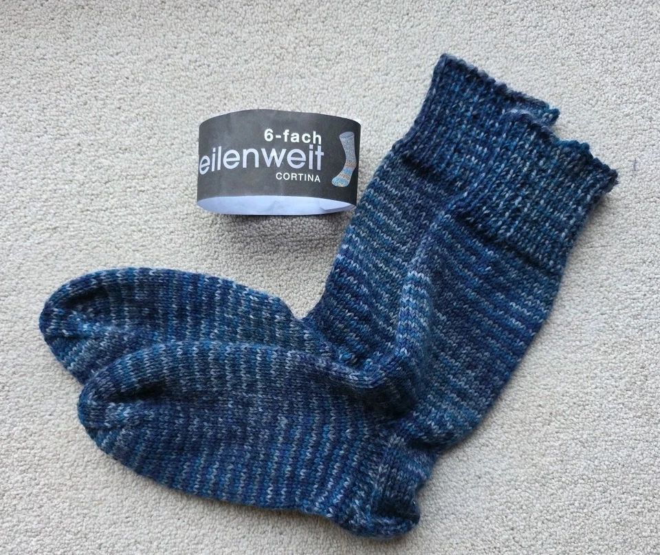 3 Paar Handgestrickte Socken Größe 41/42 Herren Strümpfe Diabetiker - Bild 3 von 4