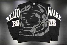 NEW MENS BBC 851-8301 BILLIONAIRE BOYS CLUB BB BIG FACE SWEATSHIRT BLACK