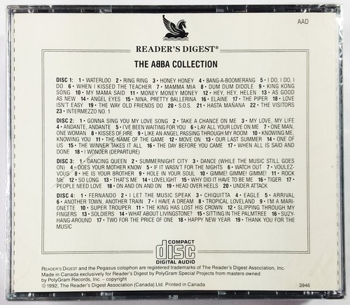 The Abba Collection (Reader's Digest 4-CD Set, 1992, Canada) • BRAND NEW - Picture 2 of 5