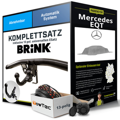 Anhängerkupplung BRINK abnehmbar für MERCEDES EQT +E-Satz NEU