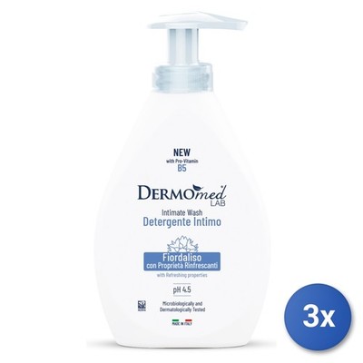 3x Dermomed Intimseife 250 ml. Erfrischender Fiord Made In Italy