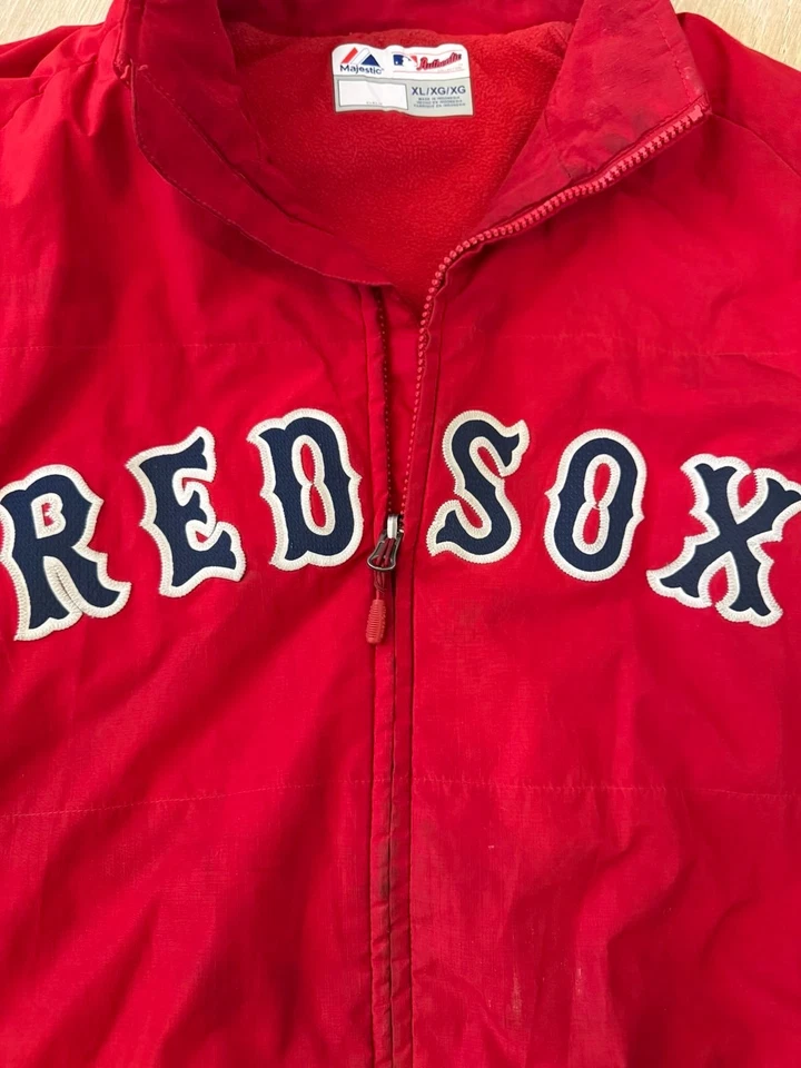 Boston Red Sox Majestic Auténtica Chaqueta XL - Rojo Azul Marino Forrado de Vellón Foto 2 de 4