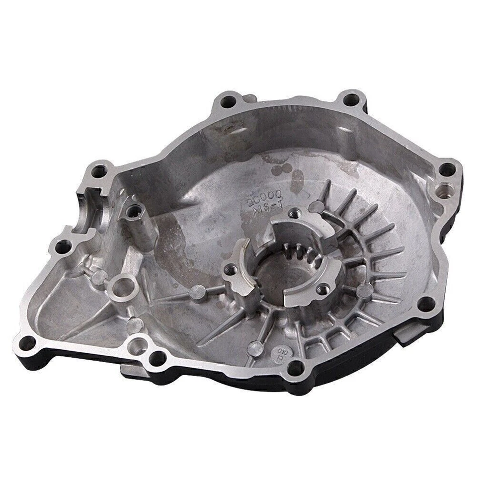 Cubierta del cárter del estator del motor izquierdo aluminio negro para Yamaha YZF R6 2006-2011 Foto 2 de 2