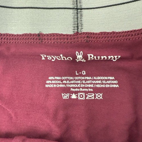 Psycho Bunny Large 2 Pack Stretch Cotton Modal Boxer Briefs Crimson Color NWT - Picture 8 of 10