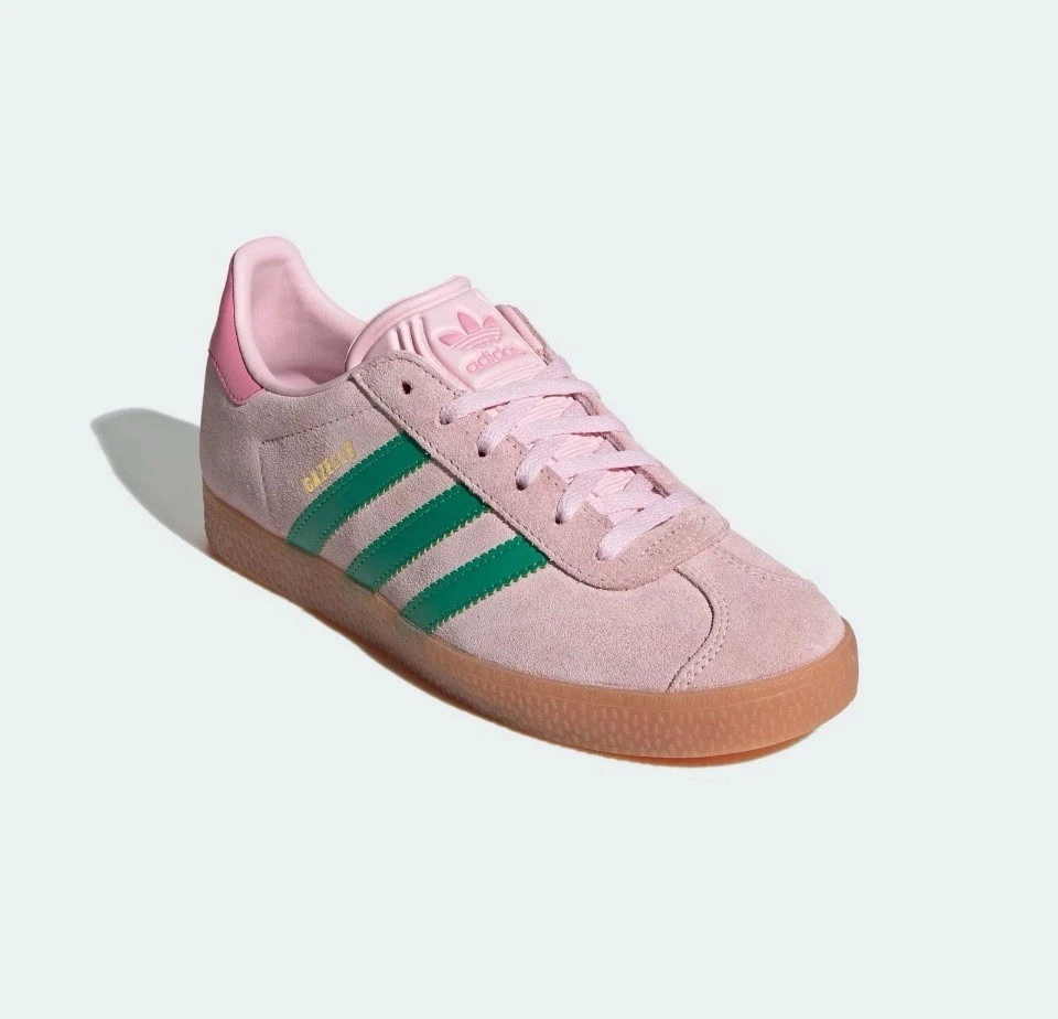 SIZE 6.5 - NEW Adidas Gazelle J 'Clear Pink Court Green' JP7128 - Image 3 of 4