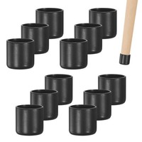 12 StüCk Stuhlbeinkappen,3/4 Zoll (19Mm) Pvc-Stuhlbein-Bodenschoner,Rund,Schwarz