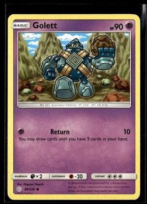 2019 Sun & Moon - Cosmic Eclipse. Golett Basic/Common #89