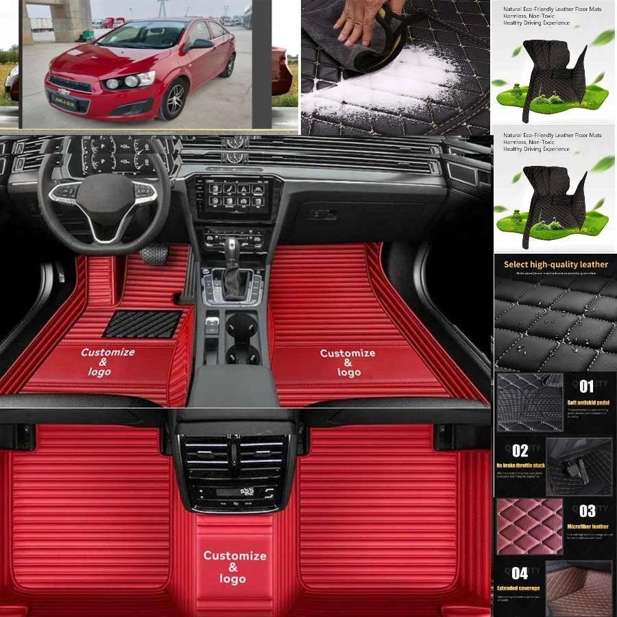 For Chevrolet Sonic Car Floor Mats Carpets Cargo Liners Custom All Weather Foto 4 de 4