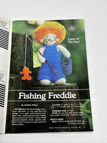 Annie's Crochet Newsletter July Aug 1987 Patterns Sweater Doily Toys - Picture 3 of 8