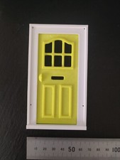 Not Hobbies Doll House Yellow Door New Design White Frame Opening Thin 1:16
