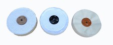 Set of 3 Polishing Mops 6"x1" - Sisal, White Close Stitch and G Quality Loose