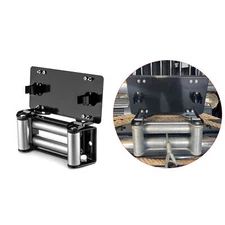 10" Winch Roller Fairlead + License Plate Mount For SUV Jeep Wrangler Renegade