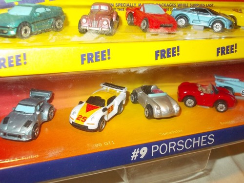Micro Machines #9 Porsches Set 5 Free Cars 911 Turbo Boxster Galoob Toys 1997 - Picture 2 of 3