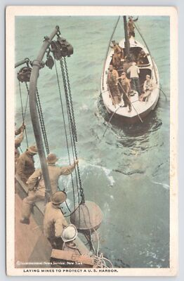 Laying Mines To Protect A US Harbor~''Dropping Bombs''~Boat Above & Below~Vintage