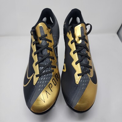Nike Baseball Cleats Mens 15 Black Metallic Gold React Vapor