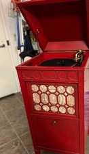 Vintage THOMAS A. EDISON RECORD PLAYER W/RECORDS INCLUDED