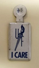 I CARE Foldover Tab Top Pin Back (UF1 1/2")B009