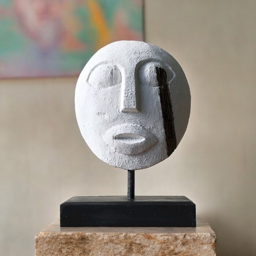 Timor Tribal Decorative Mask Decorative Wood 27x20cm Ornament - Picture 6 of 14