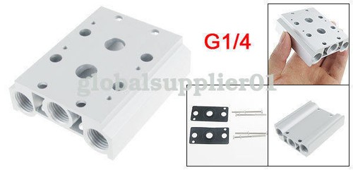 200M-2F Aluminum 2 Row Stations Manifold Solenoid Air Pilot Valve Base.⊕IK - Picture 2 of 2