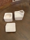 Storehouse White Ceramic Milk Carton Cream and Sugar Set Farmhouse Style EUC — photo 5