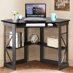 Triangle Corner Bureau d'ordinateur Petits espaces Home Bureau Bureau Ordinateur portable Table