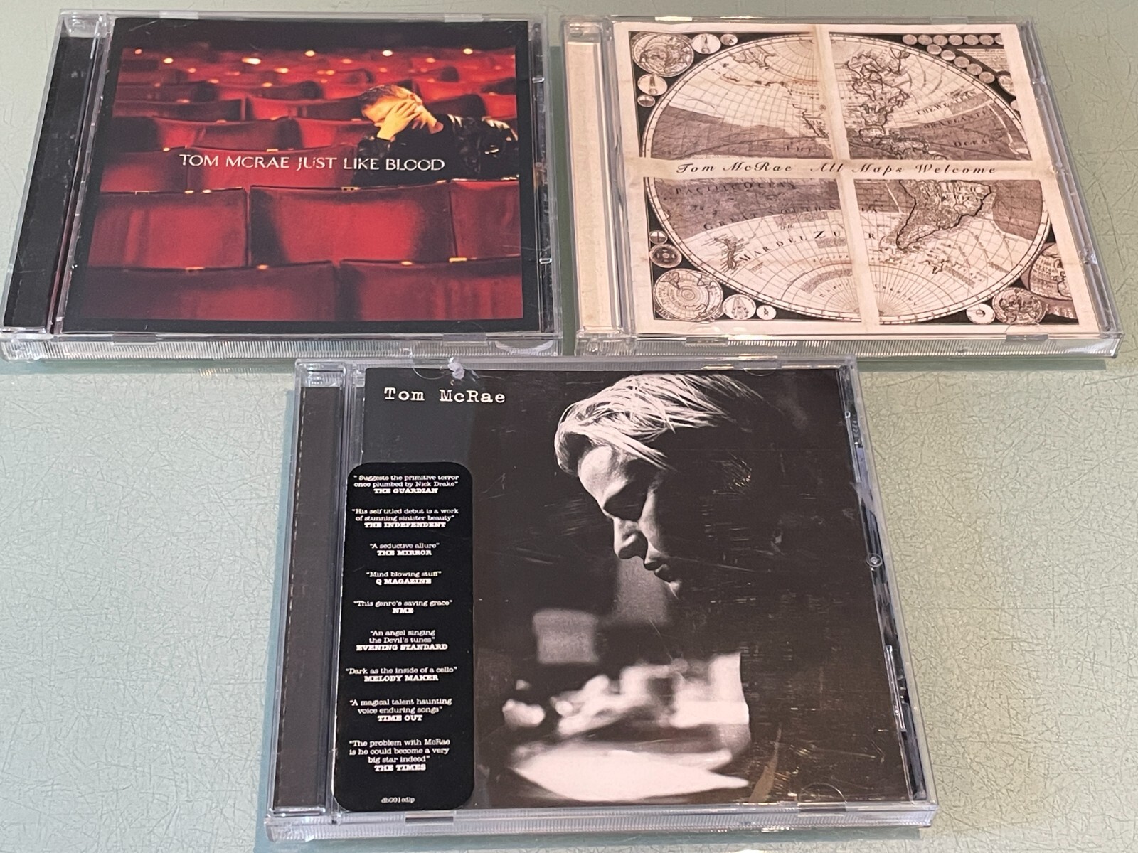 Tom McRae - Quantity 3 CD Albums - Tom McRae, Just Like Blood & All Maps Welcome