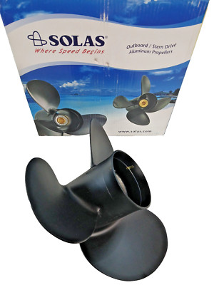 14 x 11 P RH Alum Prop 15 Spline Solas 3411-140-11, Yam, Suz, Toh, Nissan New