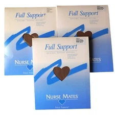 Nurse Mates Full Support Hosiery 6mmHg Compression Control Top Honey Beige 81600