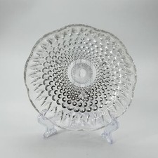Vintage Anchor Hocking Clear Glass Hobnail Teardrop Three-Footed Candy Nut Dish