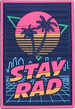 CAT Outdoors Stay Rad PVC Patch - Morale Patch PVC - hook and loop patch