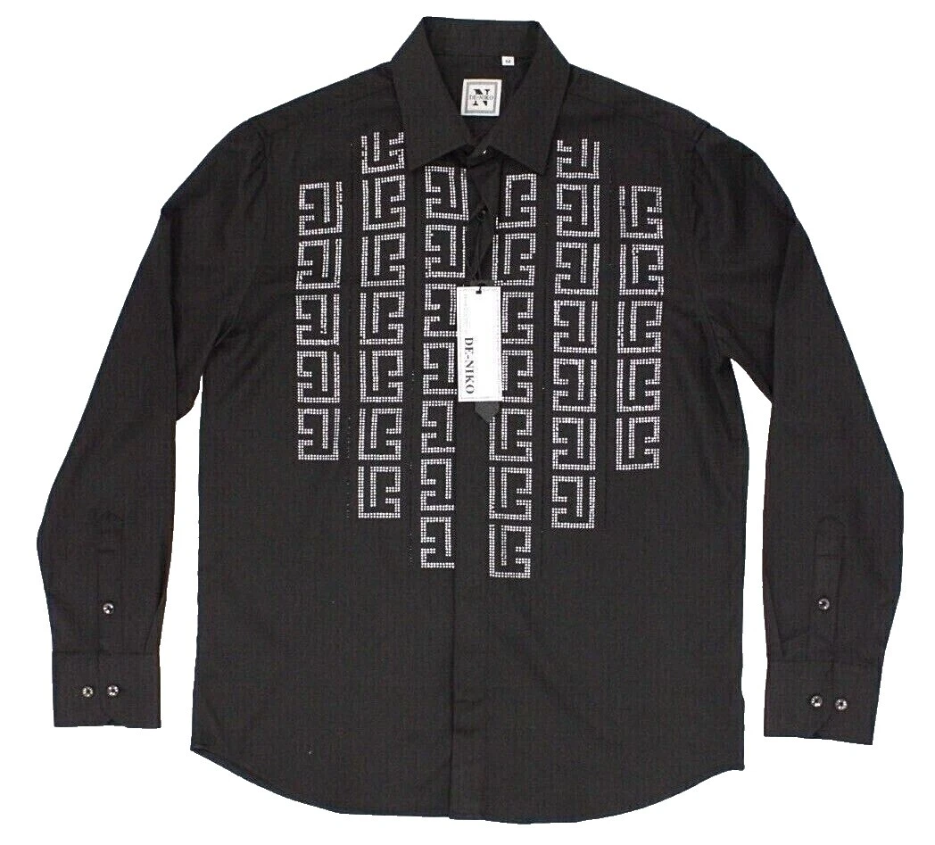 Black Casual Button-Down Shirts for Men