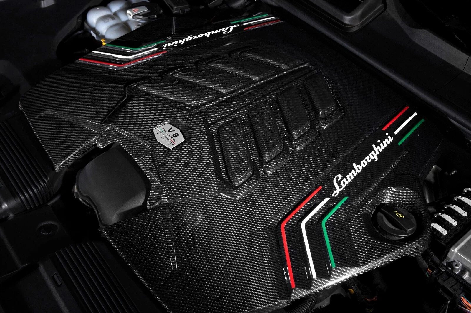 NEW OEM LAMBORGHINI URUS CARBON FIBER ENGINE BAY COVER