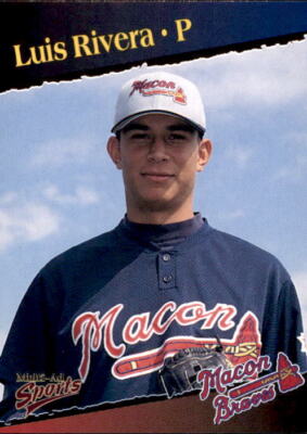 1998 Macon Braves Multi-Ad #18 Luis Rivera Chihuahua Mexico MX Baseball Card