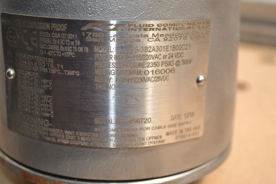 FCI FLT93 S Flow switch FLT93S-3B2A301E1B00C21 explosion proof Fluid Components - Image 4 of 4