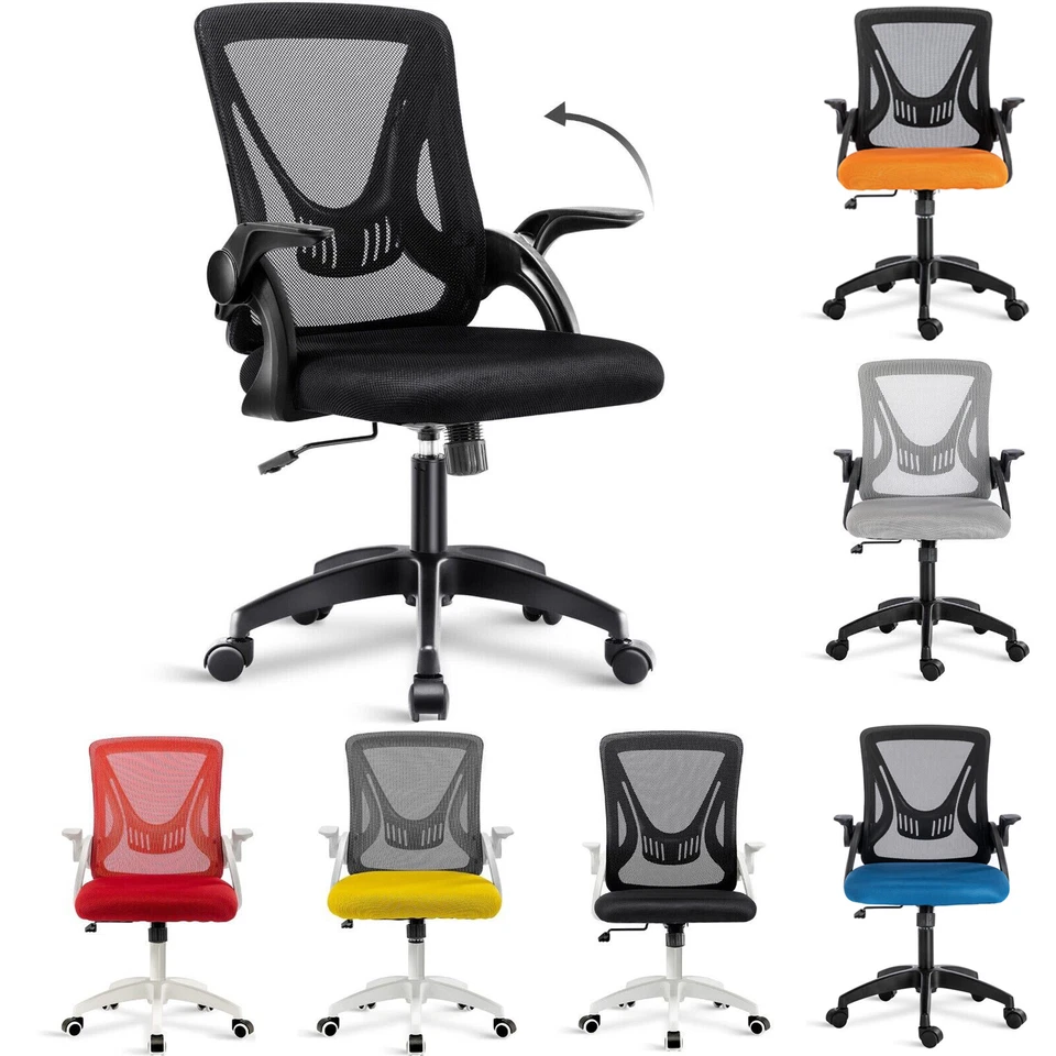 Office Chair Mesh Computer Desk Chairs Swivel Home With Adjustable Arm & Height